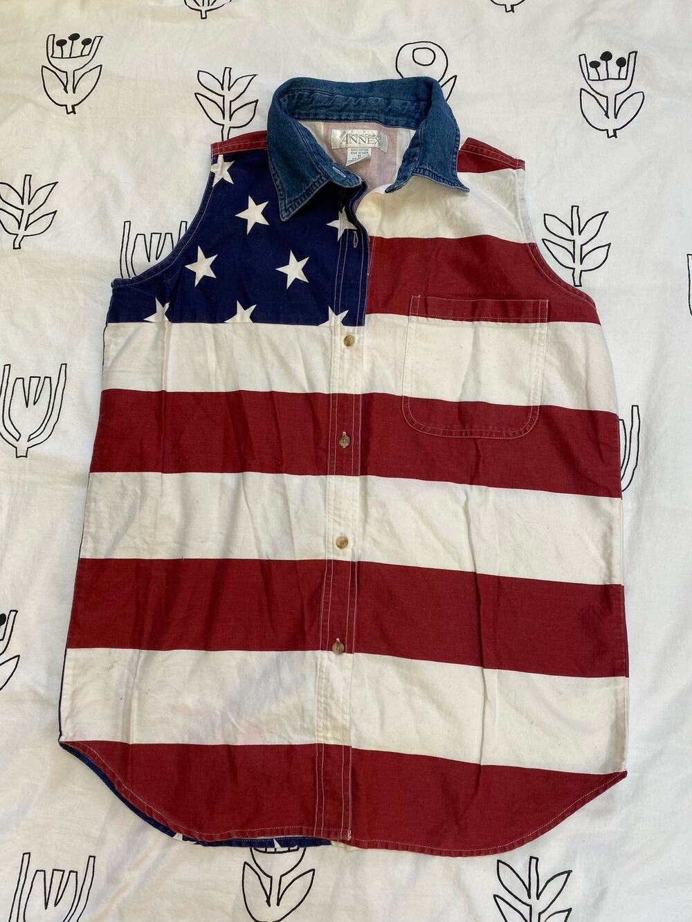 Red, White and Blue American Flag Patriotic Tank Top